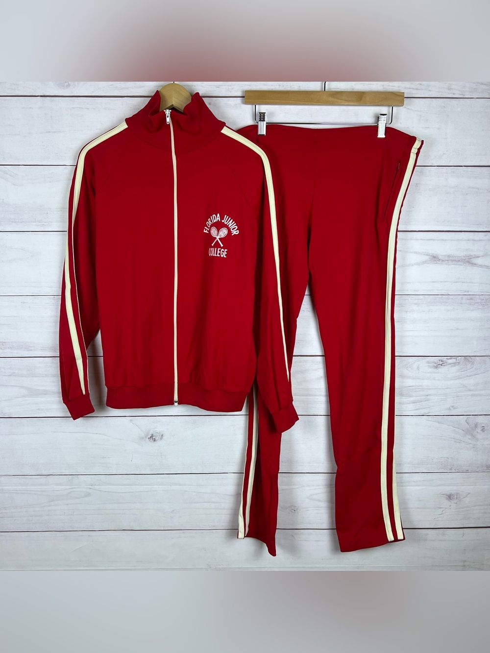 Vintage 60s Florida Junior College Tennis Tracksuit Size Large